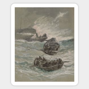 The Shipwreck by Elihu Vedder Sticker